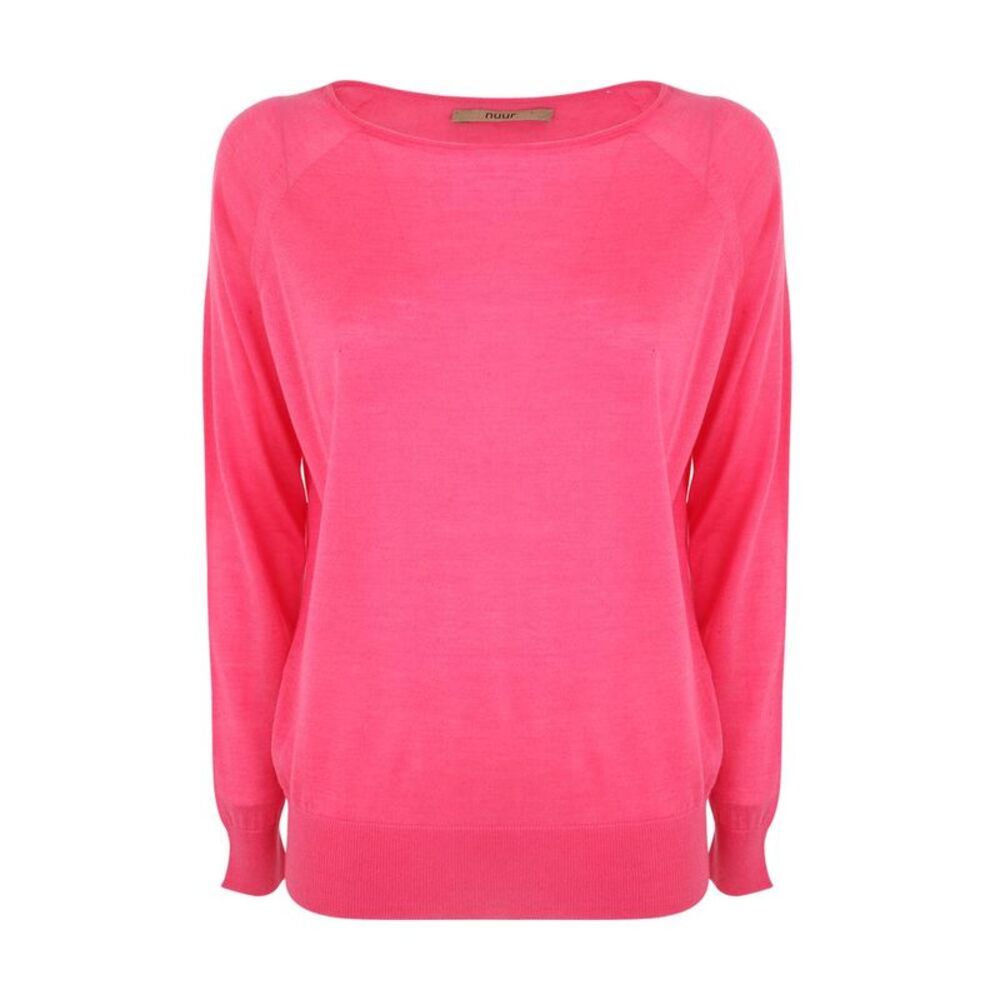 NUUR Women's Crew Neck Raglan Sleeve Knit Sweater Women PINK & PURPLE Sweaters &